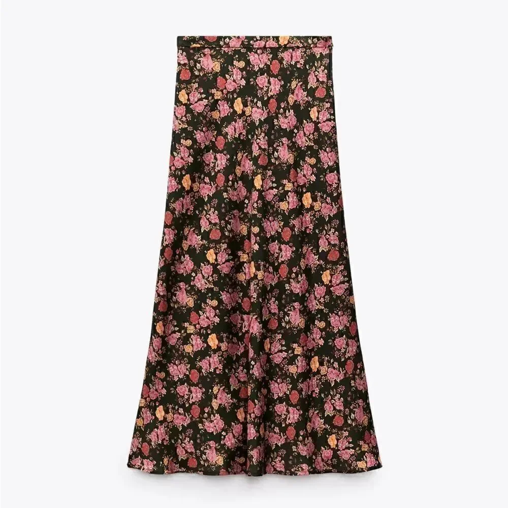 ZARA FLORAL PRINT SKIRT